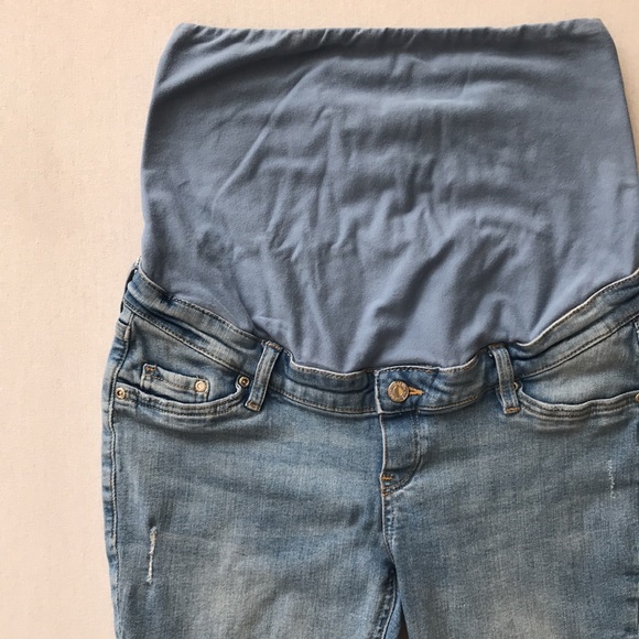 H&M Mama Maternity Light wash Skinny Ankle Jeans (M) - Picture 2 of 9